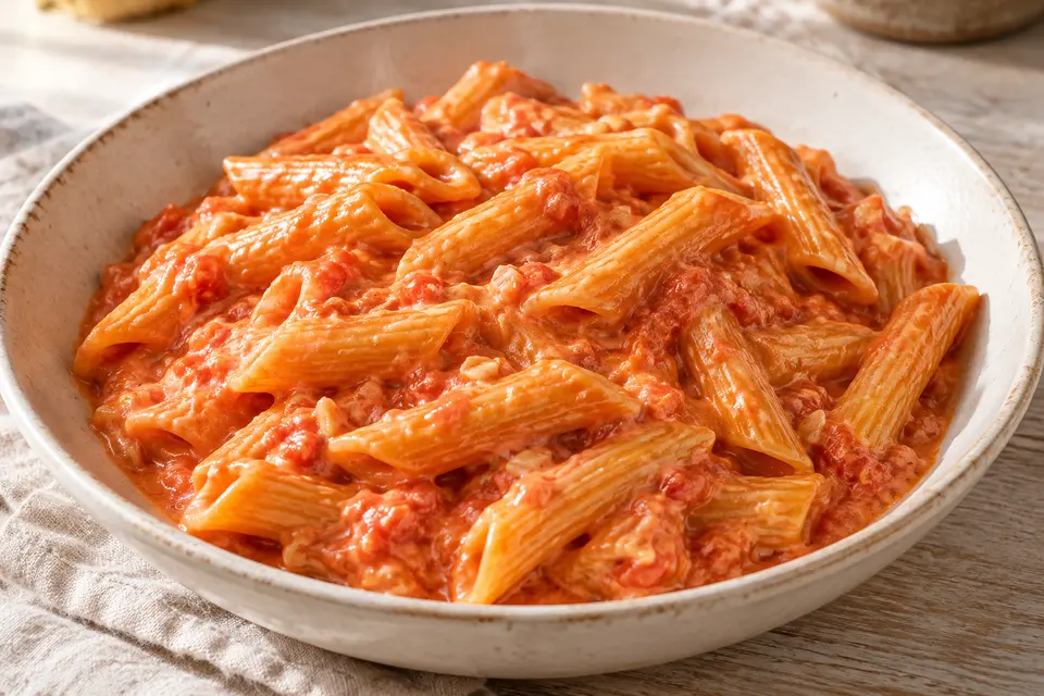 Recipe illustration for Creamy Tomato Pasta