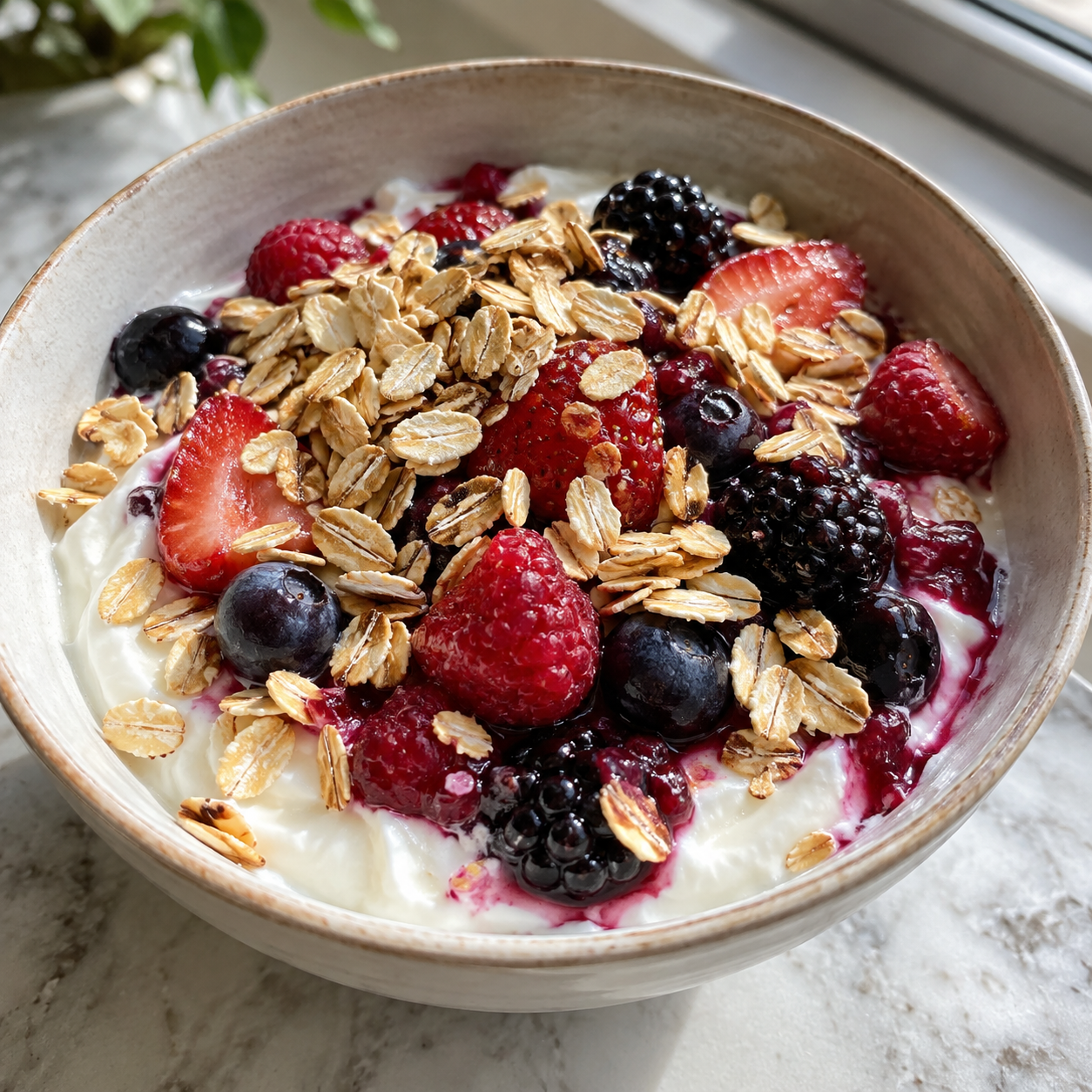 Recipe illustration for Berry Yogurt Crunch Bowls
