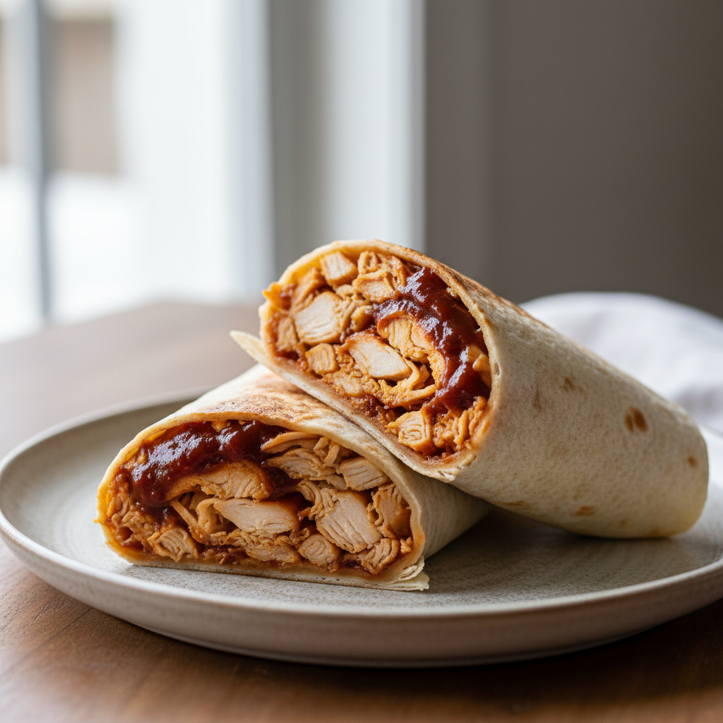 Recipe illustration for BBQ Chicken Lunch Wraps