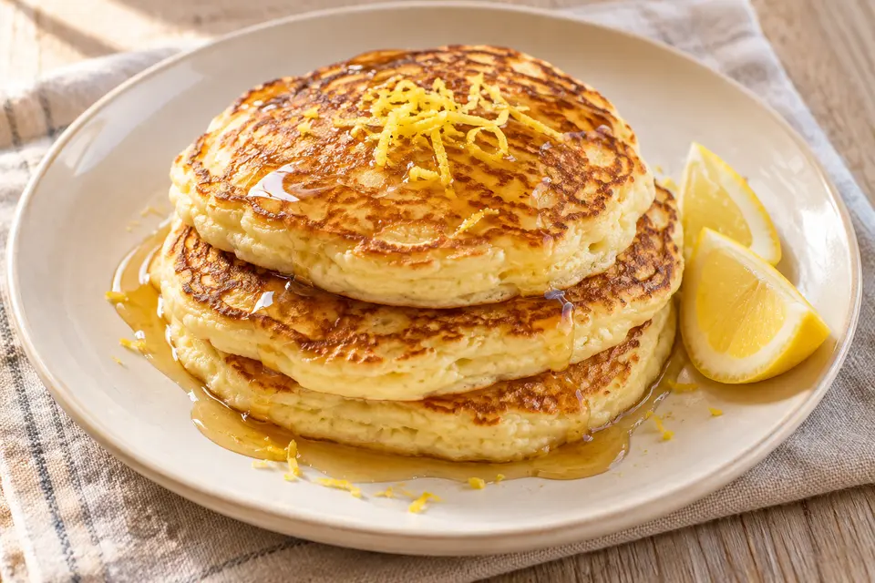 Recipe illustration for Lemon Ricotta Breakfast Pancakes