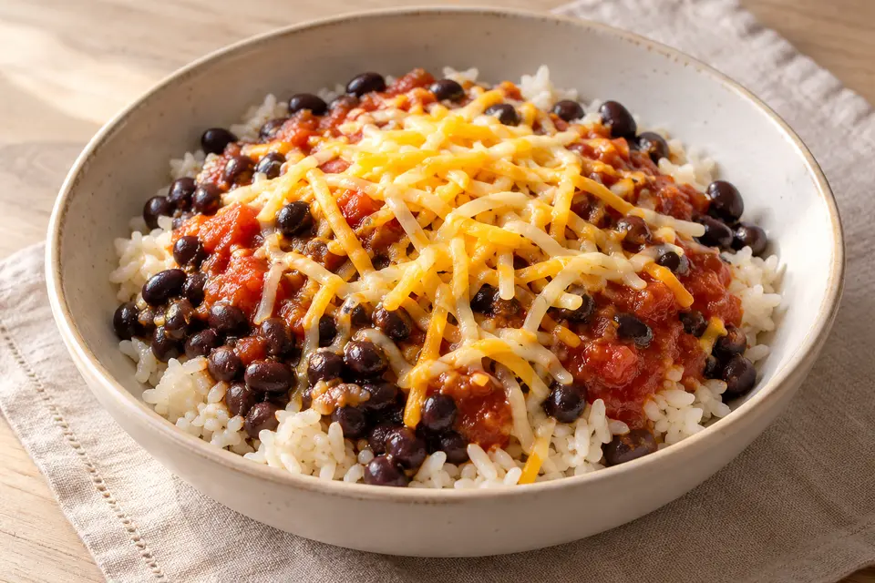 Recipe illustration for Black Bean Taco Bowls