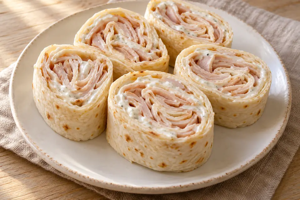 Recipe illustration for Turkey Ranch Pinwheels