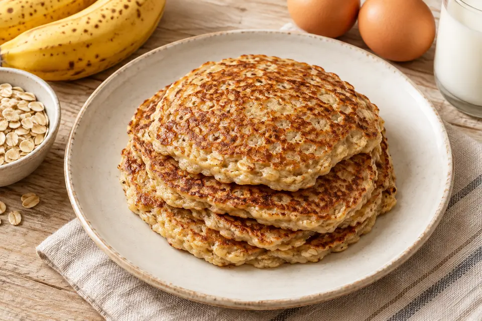 Recipe illustration for Banana Oat Pancakes