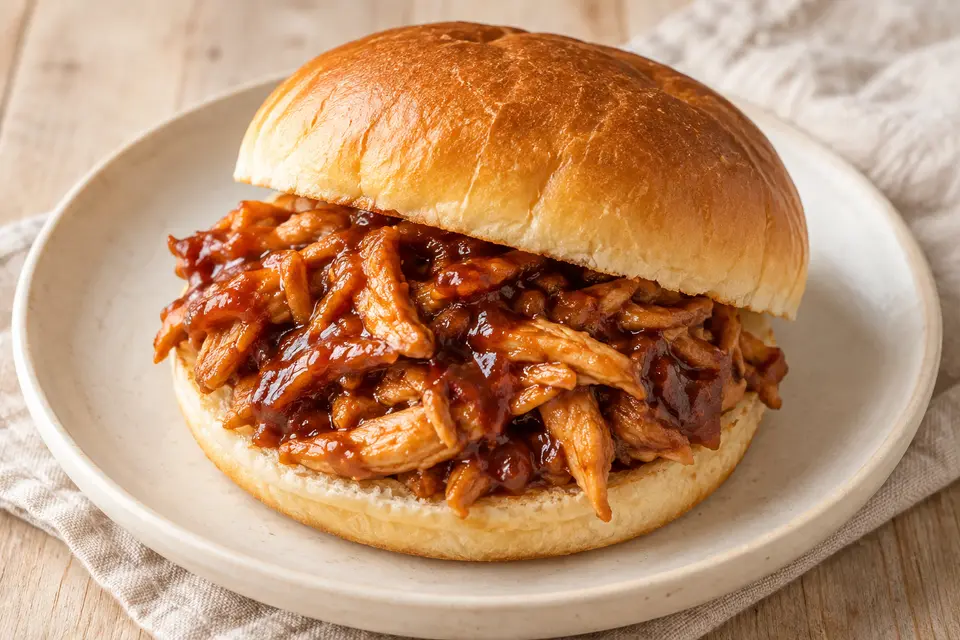 Recipe illustration for BBQ Chicken Sandwiches