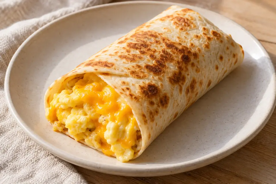 Recipe illustration for Egg & Cheese Breakfast Wraps