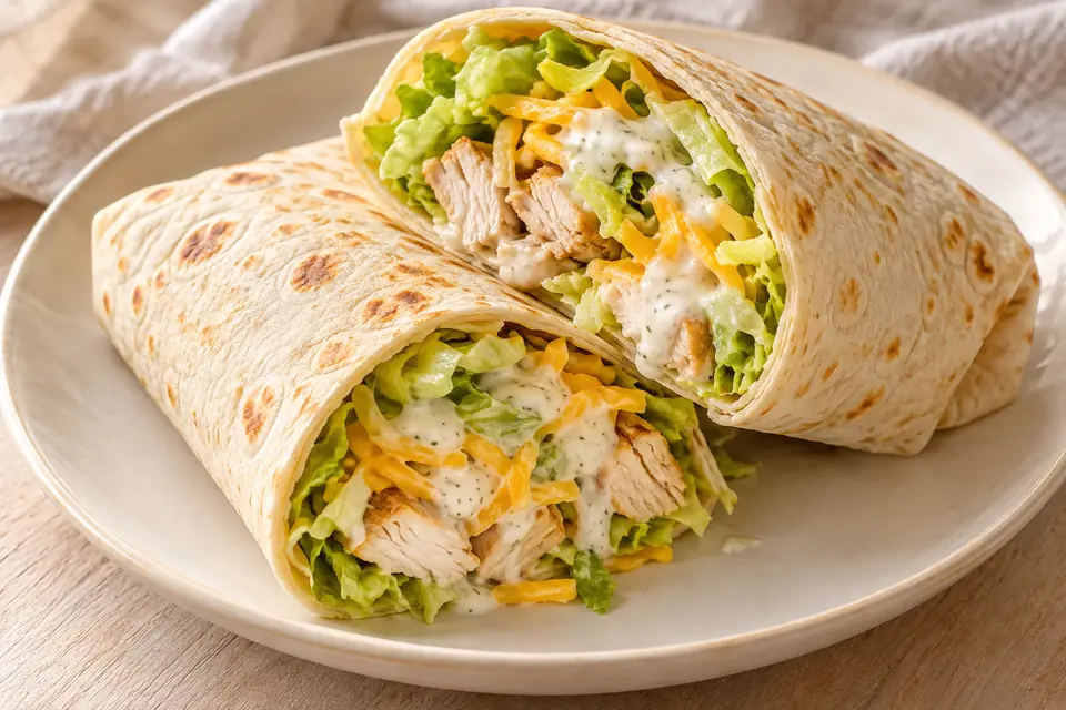 Recipe illustration for Chicken Ranch Wraps