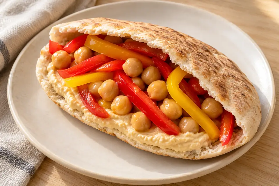 Recipe illustration for Mediterranean Chickpea Pitas