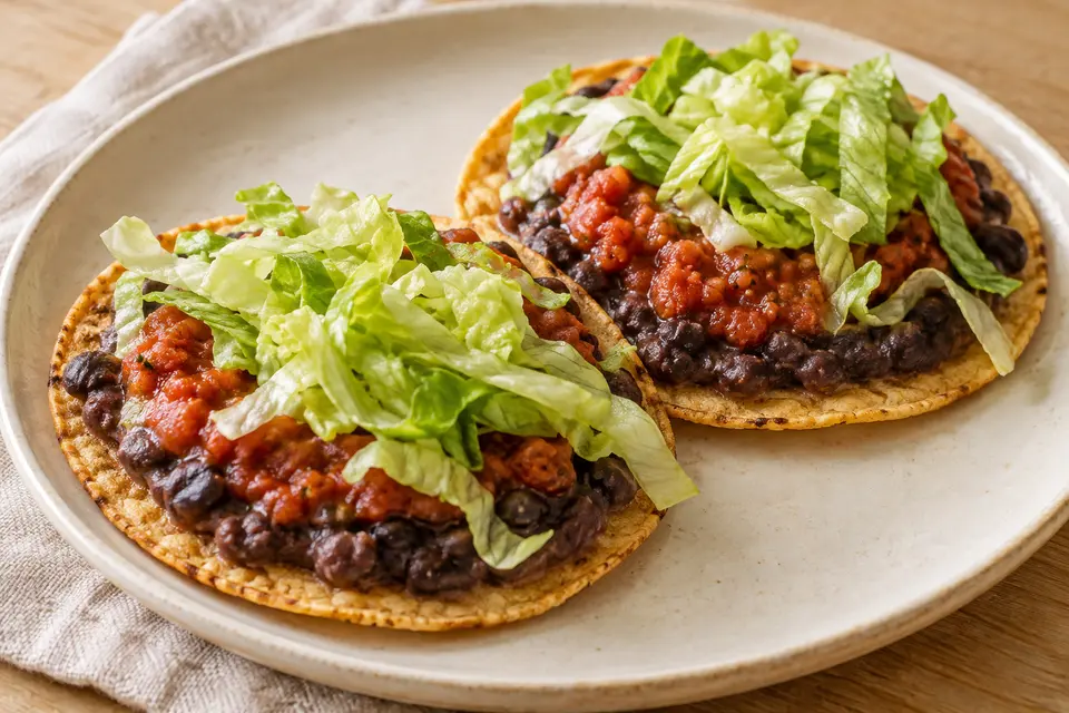 Recipe illustration for Crispy Bean Tostadas