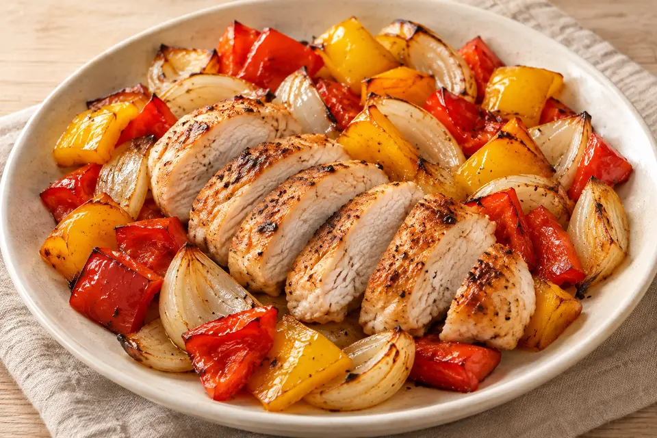 Recipe illustration for Sheet-Pan Chicken & Vegetables