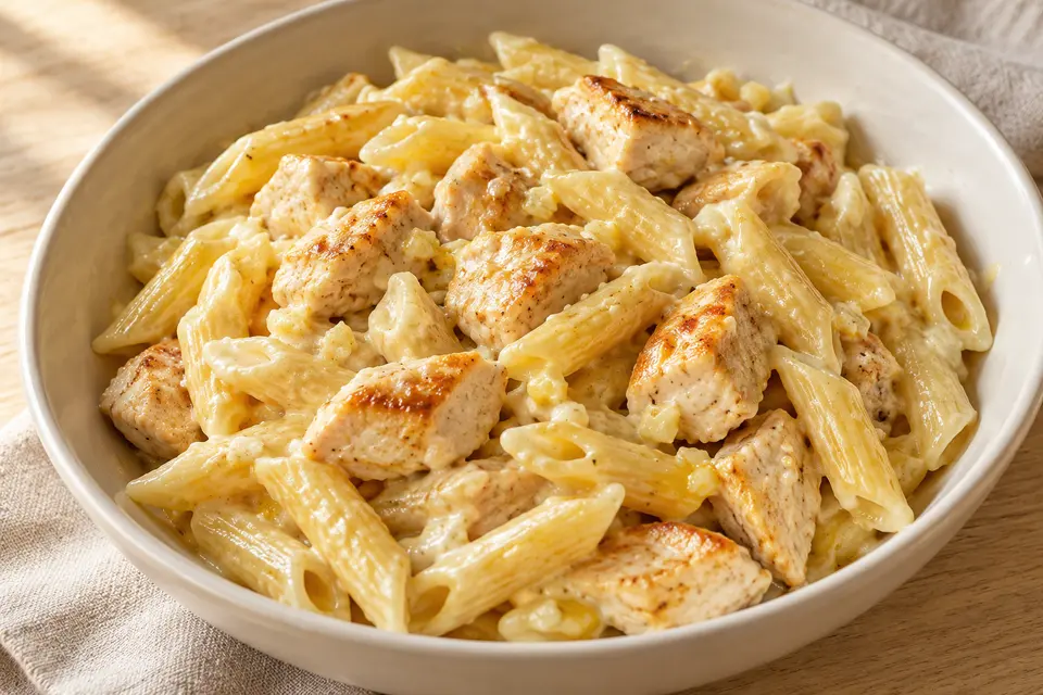 Recipe illustration for Garlic Chicken Pasta