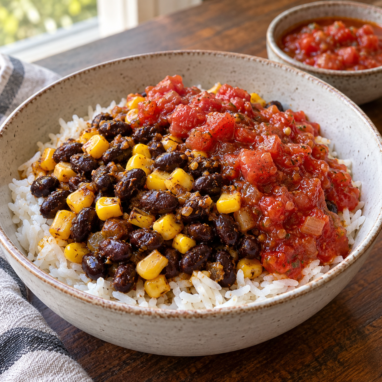 Recipe illustration for Black Bean Corn Lunch Bowls